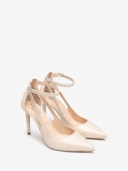 NeroGiardini Cream Leather Bow Court Shoes - Image 2 of 5