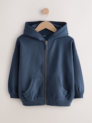 Navy Zip Through Sports Hoodie (3-16yrs) - Image 4 of 7