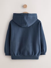 Navy Zip Through Sports Hoodie (3-16yrs) - Image 5 of 7