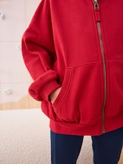 Красный - Zip Through Sports Hoodie (3-16yrs) - Изображение 4 из 8