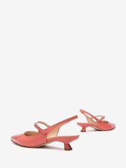 NeroGiardini Leather Slingback Kitten Heels - Imagem 4 de 5