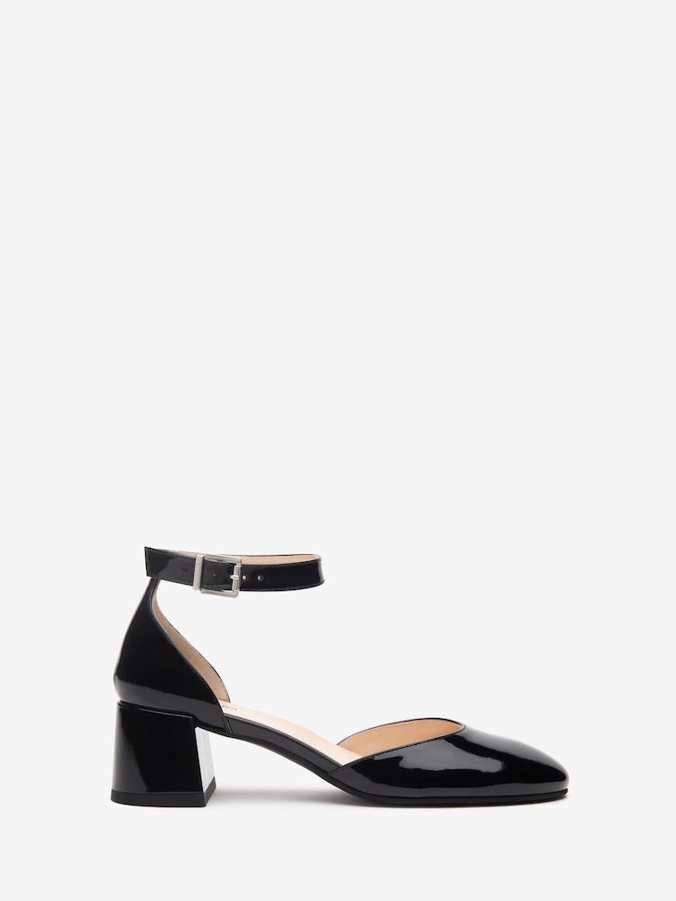 NeroGiardini Leather Ankle Strap Block čevlji z visoko peto - Slika 1 iz 5