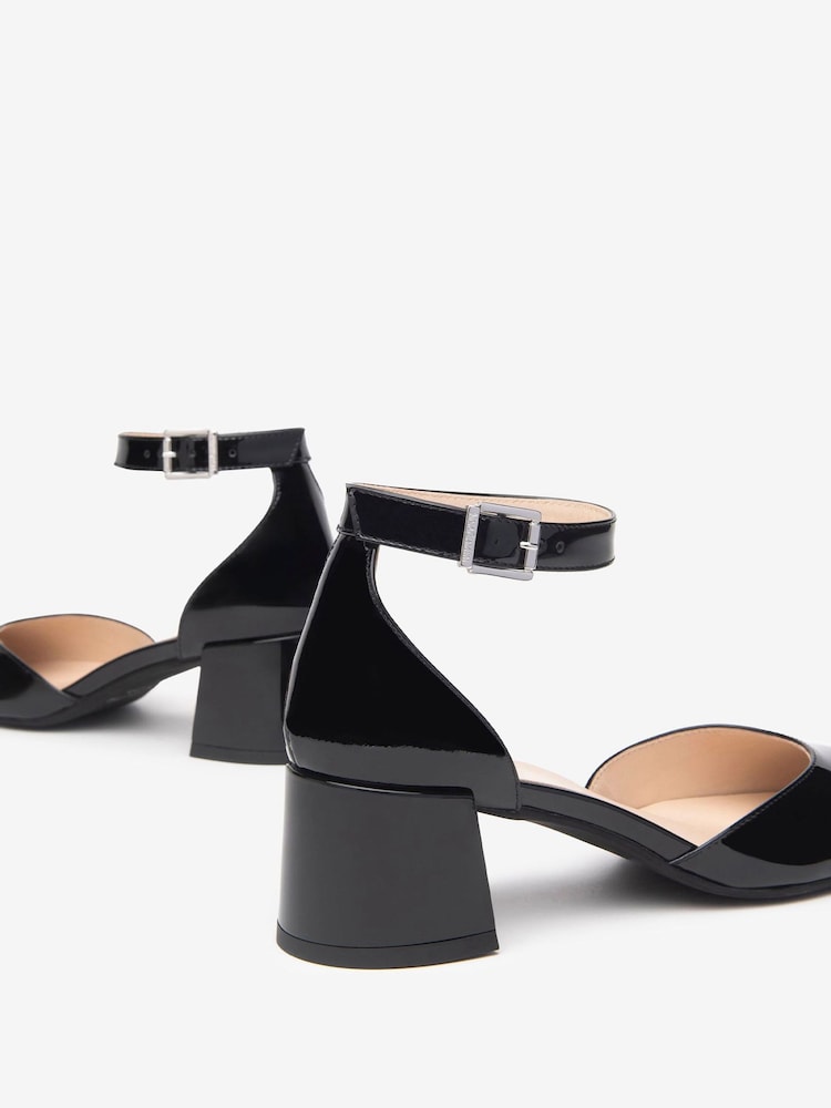NeroGiardini Leather Ankle Strap Block čevlji z visoko peto - Slika 5 iz 5