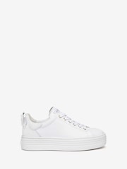 NeroGiardini White Leather Bow Platform Trainers - Image 2 of 5