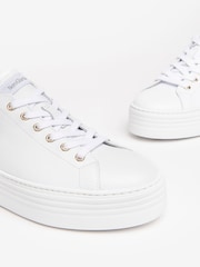 NeroGiardini White Leather Bow Platform Trainers - Image 4 of 5