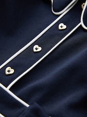 Baker by Ted Baker Navy Scallop Edge Collared Ponte Dress - Image 3 of 7