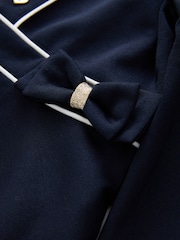 Baker by Ted Baker Navy Scallop Edge Collared Ponte Dress - Image 4 of 7