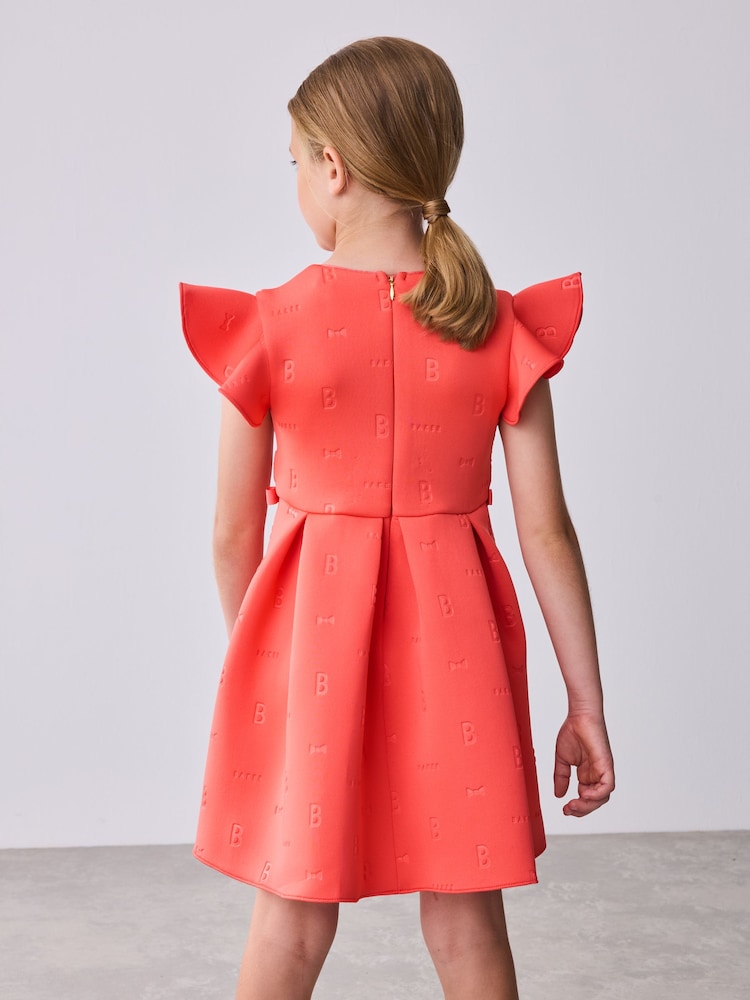 Buy Baker by Ted Baker Coral Pink Side Bow Detail Embossed Scuba