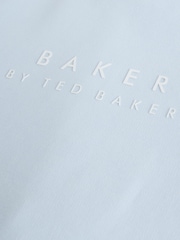 Baker by Ted Baker Blue Godet Varsity Back Print Dress - Image 14 of 17