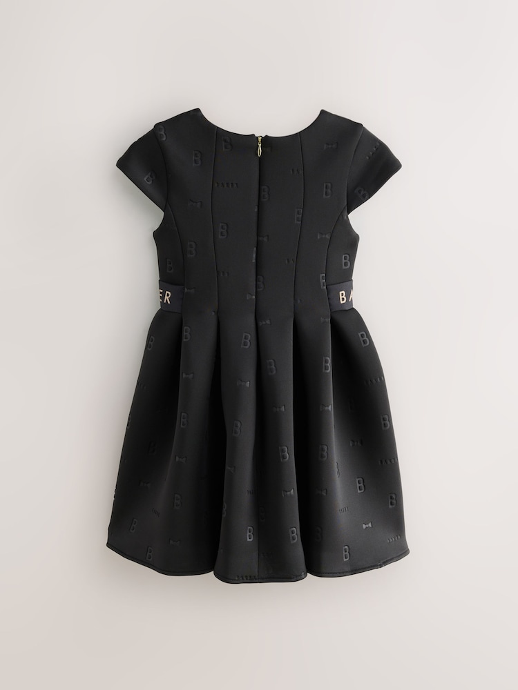 Baker by Ted Baker Black Embossed Scuba Dress - Image 2 of 6 Baker by Ted Baker Black Embossed Scuba Dress - Image 2 of 6