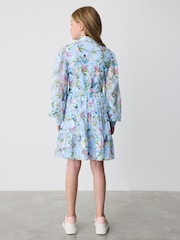 Baker by Ted Baker Blue Printed Woven Shirt Dress - Image 2 of 4