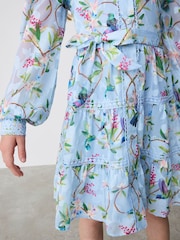 Baker by Ted Baker Blue Printed Woven Shirt Dress - Image 3 of 4