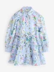 Baker by Ted Baker Blue Printed Woven Shirt Dress - Image 5 of 8