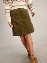 White Stuff Green Melody Organic Cord Skirt - Image 2 of 6