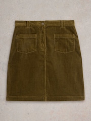 White Stuff Green Melody Organic Cord Skirt - Image 5 of 6