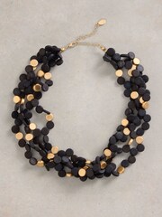 White Stuff Black Vera Cluster Necklace - Image 1 of 2