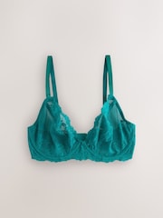 Pink/Green Non Pad Plunge DD+ Lace Bras 3 Pack - Image 2 of 6