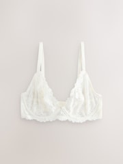 Pink/Green Non Pad Plunge DD+ Lace Bras 3 Pack - Image 4 of 6