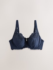 Navy/White DD+ Non Pad Full Cup Modal & Lace Bras 2 Pack - Image 3 of 5