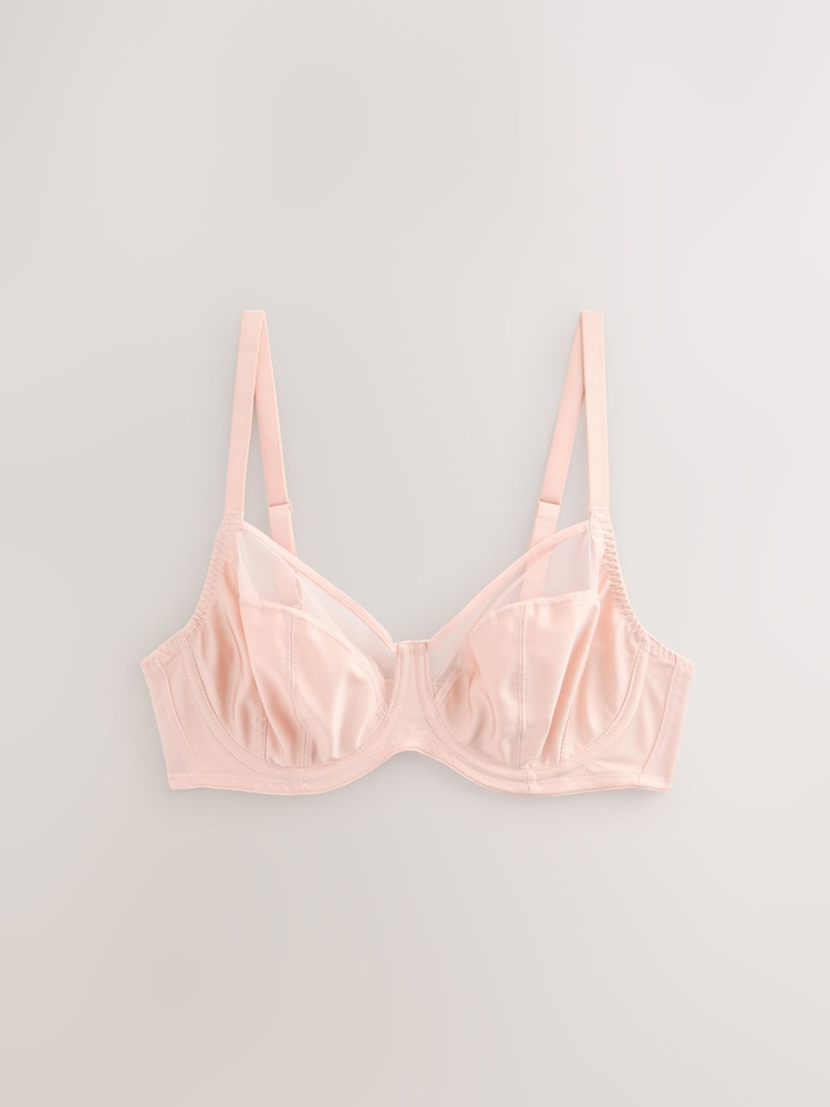 Orange/Neutral/Purple DD+ Non Pad Full Cup Bras 3 Pack with Side Support - Image 2 of 7 Orange/Neutral/Purple DD+ Non Pad Full Cup Bras 3 Pack with Side Support - Image 2 of 7