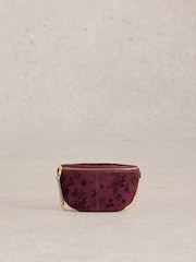 White Stuff Purple Mini Sebby Party 100% Cotton Sling Bag - Image 1 of 4