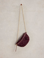 White Stuff Purple Mini Sebby Party 100% Cotton Sling Bag - Image 3 of 4