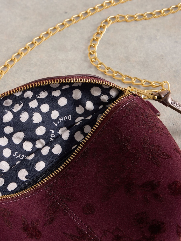 White Stuff Purple Mini Sebby Party 100% Cotton Sling Bag - Image 4 of 4 White Stuff Purple Mini Sebby Party 100% Cotton Sling Bag - Image 4 of 4