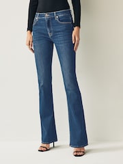 7 For All Mankind Mid Blue Bair Rinsed Bootcut Flare Jeans - Image 1 of 6