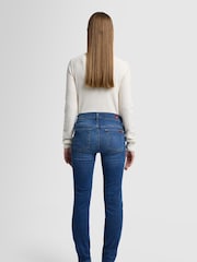 7 For All Mankind Mid Blue Roxanne Rise Slim Leg Jeans - Imagen 2 de 6