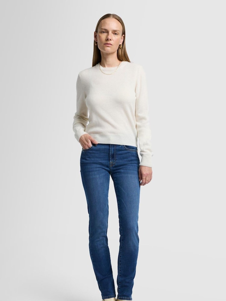 7 For All Mankind Mid Blue Roxanne Rise Slim Leg Jeans - Image 4 of 6