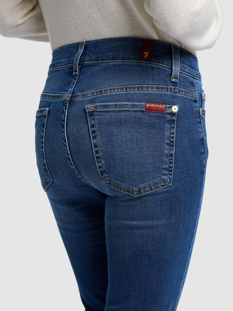 7 For All Mankind Mid Blue Roxanne Rise Slim Leg Jeans - Image 5 of 6
