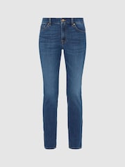 7 For All Mankind Mid Blue Roxanne Rise Slim Leg Jeans - Imagen 6 de 6