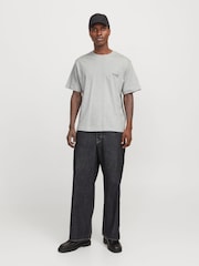 JACK & JONES Grey Retro Sport Back Print T-Shirt - Image 2 of 6
