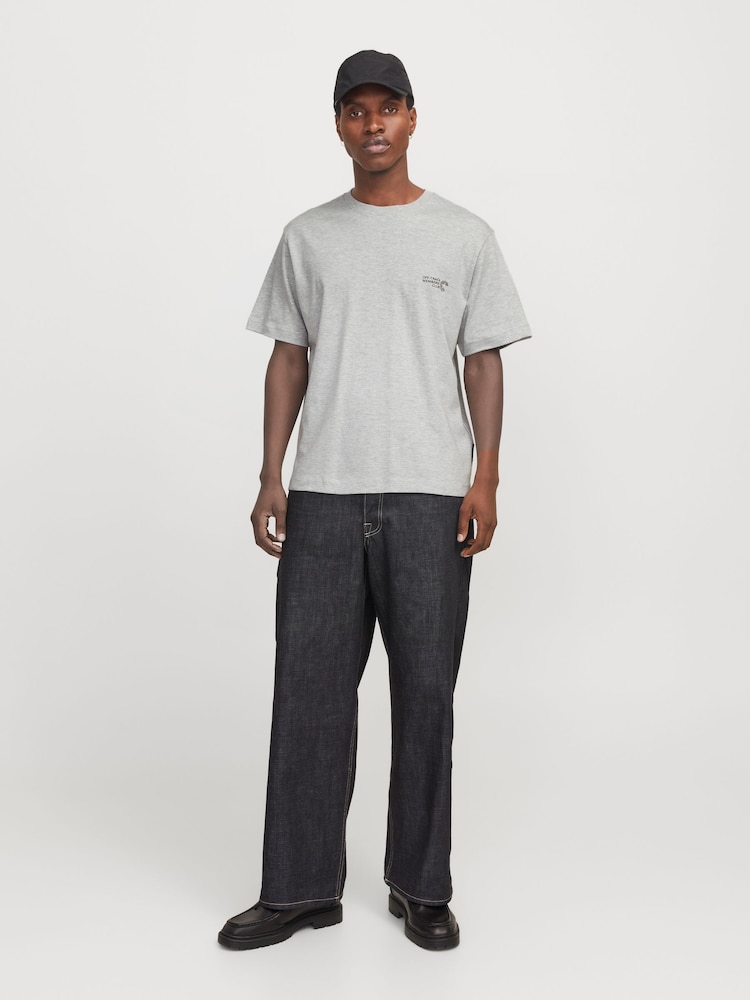 JACK & JONES Grey Retro Sport Back Print T-Shirt - Image 2 of 6