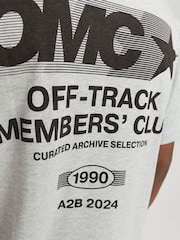 JACK & JONES Grey Retro Sport Back Print T-Shirt - Image 6 of 6