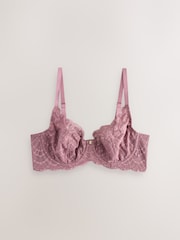 Mauve Purple DD+ Non Pad Balcony Chloe Lace Bra - Image 7 of 9