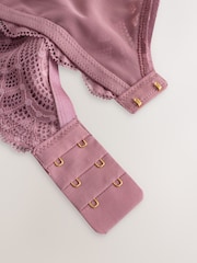 Mauve Purple DD+ Non Pad Balcony Chloe Lace Bra - Image 8 of 9