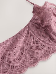 Mauve Purple DD+ Non Pad Balcony Chloe Lace Bra - Image 9 of 9