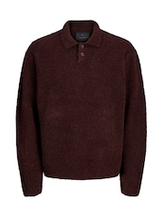 JACK & JONES Boucle Knitted Polo Jumper - Bild 6 von 8