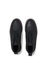 JACK & JONES Black Leather Boots - Image 3 of 4