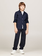 Tommy Hilfiger Blue Stretch Poplin Shirt - Image 2 of 7