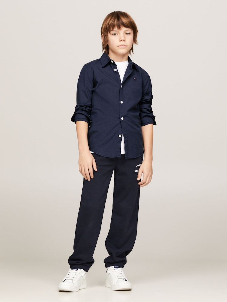 Tommy Hilfiger Blue Stretch Poplin Shirt - Image 2 of 7