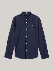 Tommy Hilfiger Blue Stretch Poplin Shirt - Image 5 of 7