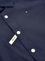 Tommy Hilfiger Blue Stretch Poplin Shirt - Image 7 of 7