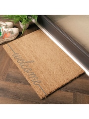 Artsy Mats Natural and Grey Welcome Scribble Doormat - Image 18 of 19