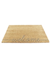 Artsy Mats Natural and Grey Welcome Scribble Doormat - Image 5 of 13