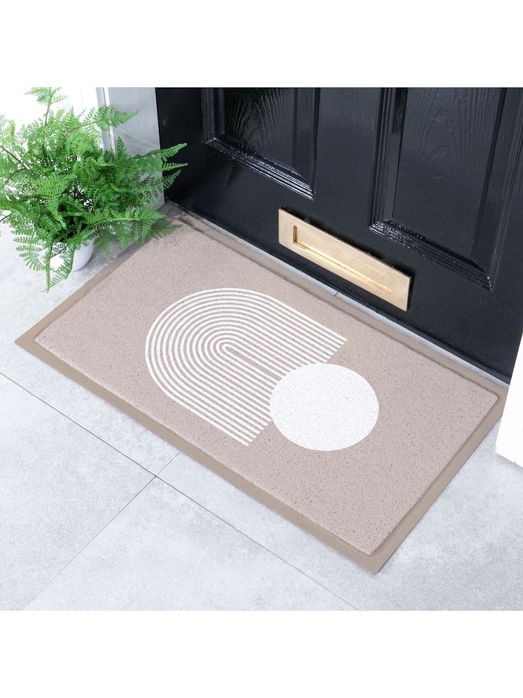 Artsy Mats Multi Abstract Sphere Beige Indoor Outdoor Doormat - Image 1 of 2