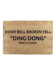 Artsy Mats Natural and Black Yell Ding Dong Doormat - Image 12 of 12