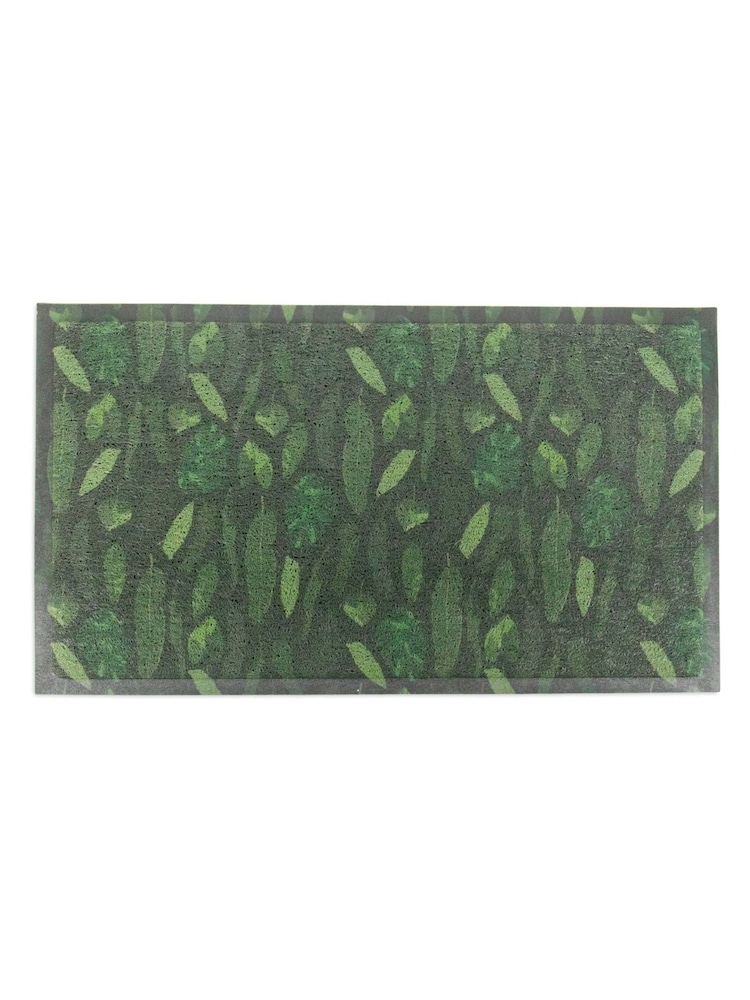 Artsy Mats Green Jungle Leaf Doormat - Image 2 of 3