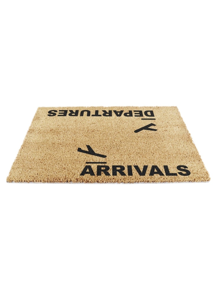 Artsy Mats Natural and Black Arrivals and Departures Doormat - Image 10 of 12
